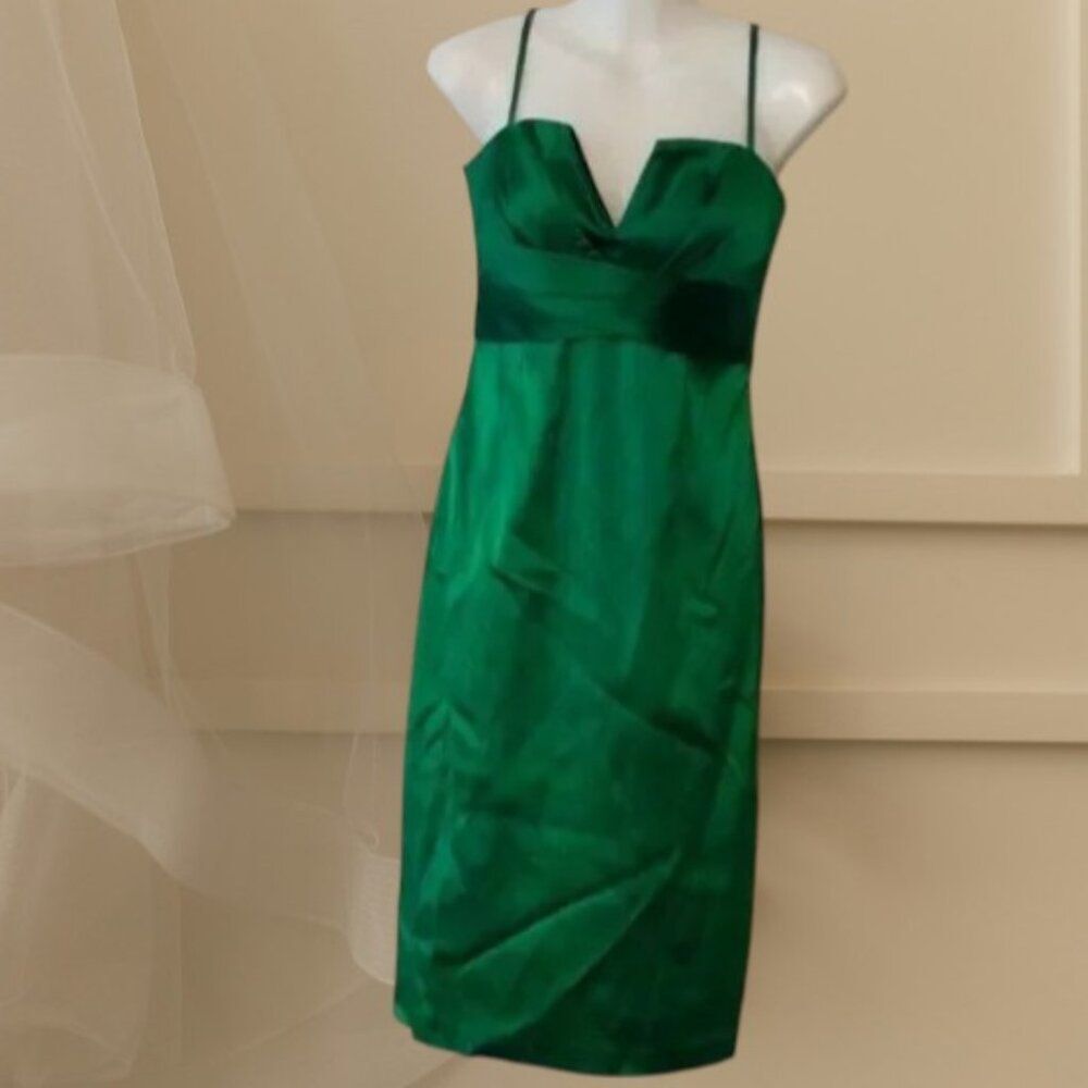 Donna Ricco Satin Forest Bodycon Dress Size 4